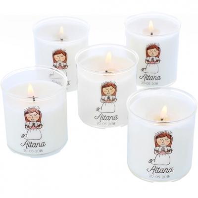 BOUGIES DE COMMUNION POUR FILLE