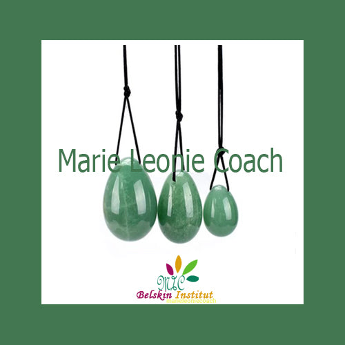 Ensemble d'oeufs Yoni en Aventurine verte, 3 pièces