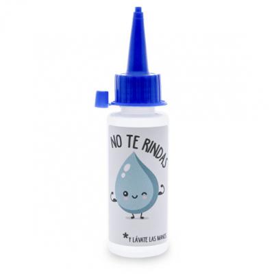 FLACON 60 ML GEL DÉSINFECTANT BOUCHON DE BOUTEILLE BLEU
