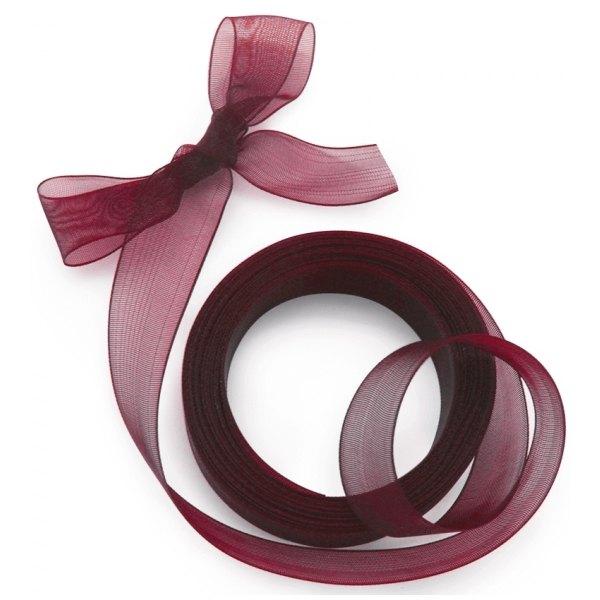RUBAN ORGANZA GRENAT