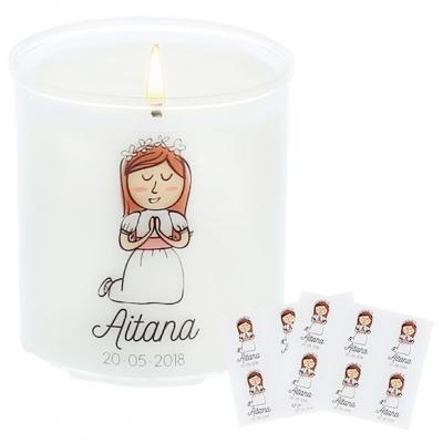 STICKERS FILLE COMMUNION À PERSONNALISER